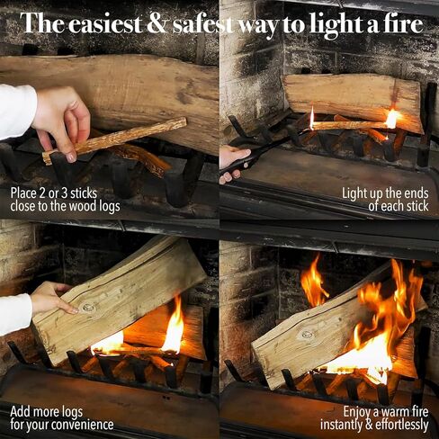 أعواد إطلاق النار من فاتوود، حطب للاستخدام الداخلي والخارجي - 2 رطل. جذوع الحريق، وخشب الشواء، والمدفأة، وحفرة النار، ونيران المخيمات - مع حزمة واحدة إضافية لتغيير لون النار in Kuwait