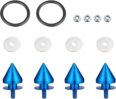 TOMALL 4 Pcs Universal Aluminum Bumper Quick Release Fasteners for Car Sharp anti-collision Fasteners Washers Kit for Car Front Rear Bumper Trunk Fender Hatch Lids (Black) in Kuwait