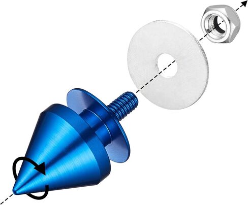 TOMALL 4 Pcs Universal Aluminum Bumper Quick Release Fasteners for Car Sharp anti-collision Fasteners Washers Kit for Car Front Rear Bumper Trunk Fender Hatch Lids (Black) in Kuwait