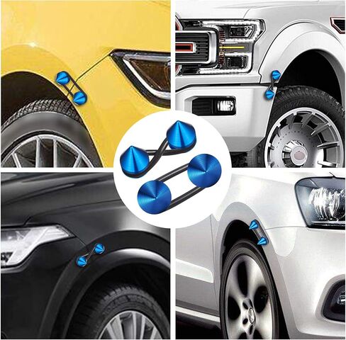 TOMALL 4 Pcs Universal Aluminum Bumper Quick Release Fasteners for Car Sharp anti-collision Fasteners Washers Kit for Car Front Rear Bumper Trunk Fender Hatch Lids (Black) in Kuwait
