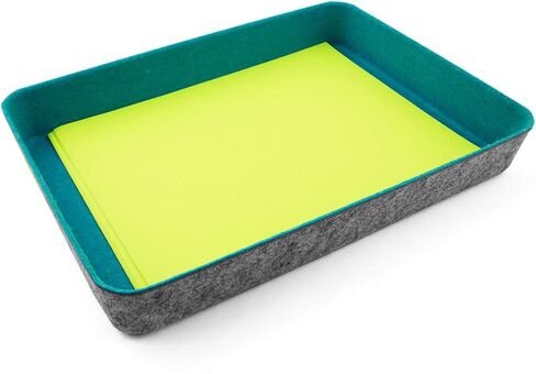 Three By Three Seattle Felt Like It! 13 x 9.5 Inch Felt Tray Drawer Organizer, Fits Standard Letter Size Paper Sheets (Navy) in Saudi Arabia