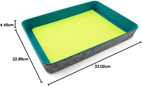 Three By Three Seattle Felt Like It! 13 x 9.5 Inch Felt Tray Drawer Organizer, Fits Standard Letter Size Paper Sheets (Navy) in Saudi Arabia