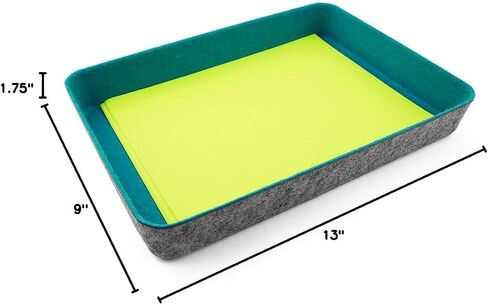 Three By Three Seattle Felt Like It! 13 x 9.5 Inch Felt Tray Drawer Organizer, Fits Standard Letter Size Paper Sheets (Navy) in Saudi Arabia