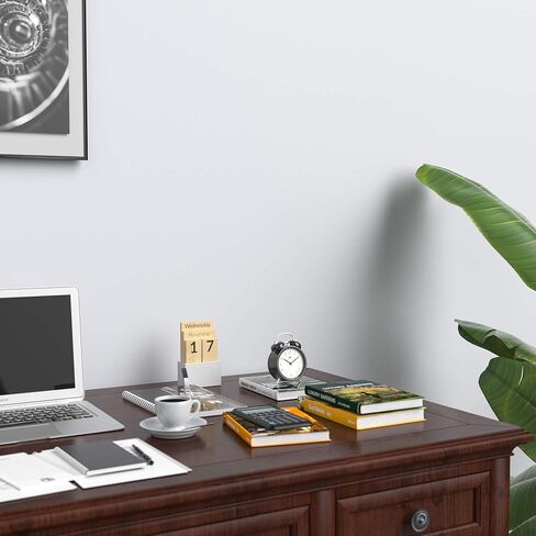 منظم مكتب جلدي، صينية مستندات قابلة للتكديس مكونة من 95 متجرًا مكونة من 3 طبقات، حامل مثالي لتنظيم سطح المكتب للملفات والمجلدات والقرطاسية والمجلات والصحف والبريد واللوازم المكتبية (بني) in Kuwait