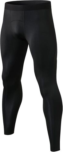 Men's Compression Pants Cool Dry Athletic Workout Leggings Sports Running Active Tights Base Layer in Saudi Arabia