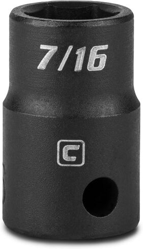 Capri Tools 7/16-Inch Shallow Impact Socket, 3/8-Inch Drive, 6-Point, SAE in Kuwait