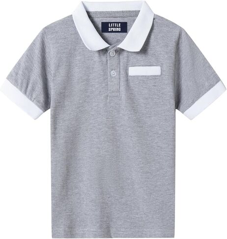 LittleSpring Boys Girls Polo Shirt School Uniform Short Sleeve Pique Polo T Shirt for Kids in Saudi Arabia