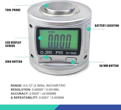 RATTMMOTOR جهاز ضبط الارتفاع الرقمي مسبقًا، IP65 رقمي CNC مغناطيسي Z-Axis صفر أداة ضبط شاشة LCD التصنيع باستخدام الحاسب الآلي Z محور الإعداد المسبق أداة تحديد موضع الجهاز لآلة طحن مخرطة CNC in Saudi Arabia