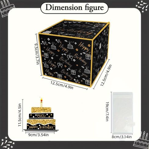 صندوق المال للهدايا النقدية DIY صندوق المال عيد ميلاد سعيد سحب صناديق هدايا المال الملونة حامل المال للحصول على هدية عيد ميلاد مفاجئة للنساء والرجال والأصدقاء (أ) in Kuwait