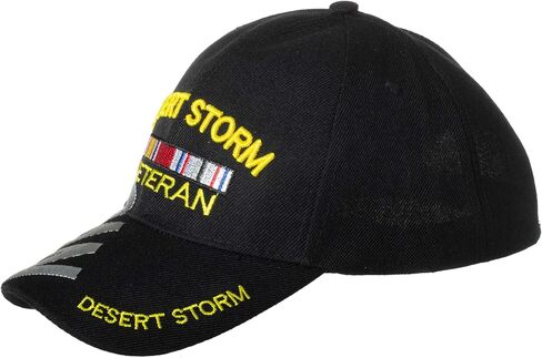 قبعة بيسبول Artisan Owl Desert Storm Veteran المطرزة القابلة للتعديل (تطريز أسود معزز) in Saudi Arabia