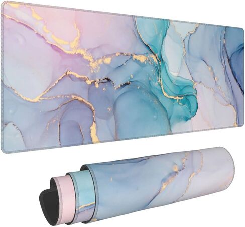 Topographic Contour Extended Big Mouse Pad Large,Gaming Mouse Pad Desk Pad,31.5x11.8 Inch Long Computer Keyboard Mouse Mat Mousepad with 3mm Non-Slip Base and Stitched Edge for Gaming and Office in Saudi Arabia