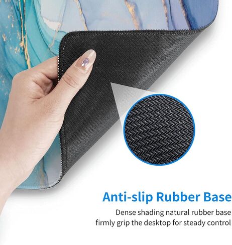 Topographic Contour Extended Big Mouse Pad Large,Gaming Mouse Pad Desk Pad,31.5x11.8 Inch Long Computer Keyboard Mouse Mat Mousepad with 3mm Non-Slip Base and Stitched Edge for Gaming and Office in Saudi Arabia
