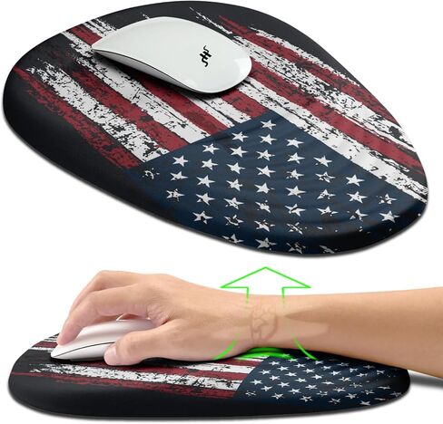 Hokafenle Ergonomic Mouse Pad Wrist Support, Terraced Slope Carpal Tunnel Wrist Pad for Mouse with Unibody Memory Foam, Wrist Rest Pain Relief Mousepad (Apricot, 11.8x7.9 in) in Kuwait