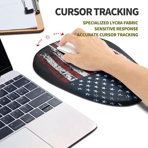 Hokafenle Ergonomic Mouse Pad Wrist Support, Terraced Slope Carpal Tunnel Wrist Pad for Mouse with Unibody Memory Foam, Wrist Rest Pain Relief Mousepad (Apricot, 11.8x7.9 in) in Kuwait