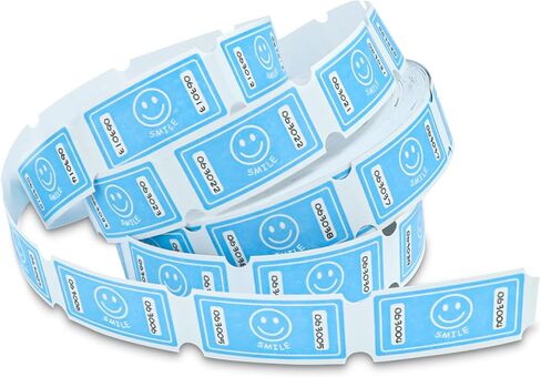 Raffle Tickets Single Roll, Smile Tickets Roll Ticket for Events, Entry, Class Reward, Fundraiser & Prizes Roll of 1000 Tickets Single Blue in Saudi Arabia