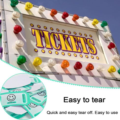 Raffle Tickets Single Roll, Smile Tickets Roll Ticket for Events, Entry, Class Reward, Fundraiser & Prizes Roll of 1000 Tickets Single Blue in Saudi Arabia