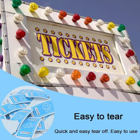 Raffle Tickets Single Roll, Smile Tickets Roll Ticket for Events, Entry, Class Reward, Fundraiser & Prizes Roll of 1000 Tickets Single Blue in Saudi Arabia