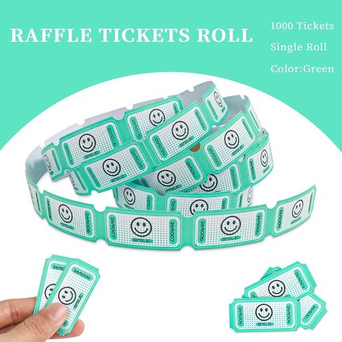 Raffle Tickets Single Roll, Smile Tickets Roll Ticket for Events, Entry, Class Reward, Fundraiser & Prizes Roll of 1000 Tickets Single Blue in Saudi Arabia