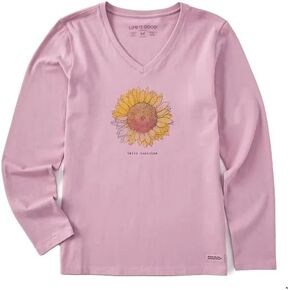 الحياة جيدة. تي شيرت نسائي بأكمام طويلة من Hello Sunshine - LITE Vee، أرجواني بنفسجي in Kuwait
