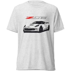 White Z06 C7 Vette Owner Custom Car Club Show tri-Blend t-Shirt in Saudi Arabia