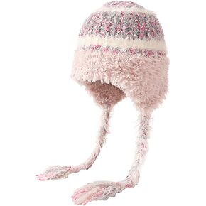 WUOHDW النساء الشتاء شيربا قبعات صغيرة الشتاء قبعة إيرفلاب قبعة منسوجة تزلج الثلوج القبعات متماسكة الجمجمة قبعات الطقس البارد قبعة تدفئة in Kuwait