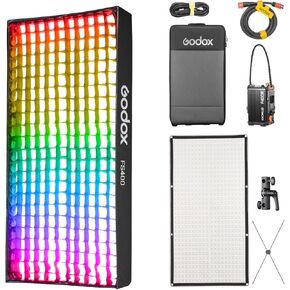 Godox Knowled F200Bi BI-Color Led Video Light Panel with Honeycomb Grid, Foldable Waterproof Flexible LED Mat DMX/CRMX/2.4G/APP Control for Film, Broadcast, Video Production & Photography (2.1 x 2.1') in Kuwait