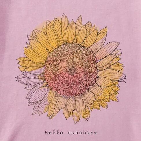 Life is Good. Women's Hello Sunshine Long Sleeve Crusher-LITE Vee, Violet Purple in Saudi Arabia