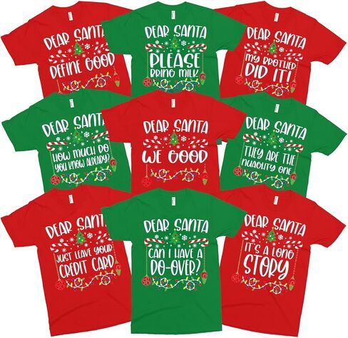 Dear Santa Group Shirts, Xmas Quotes T-Shirts, Christmas Matching Family Tees, Just Leave Your Credit Card Tee, Define Good in Saudi Arabia