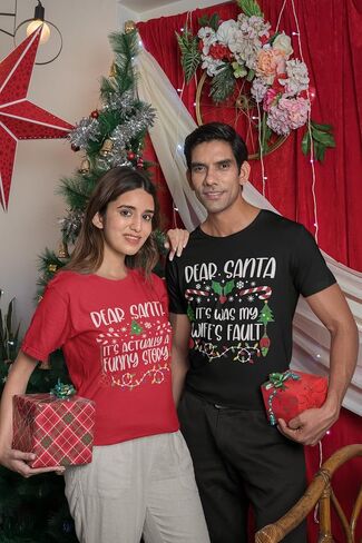 Dear Santa Group Shirts, Xmas Quotes T-Shirts, Christmas Matching Family Tees, Just Leave Your Credit Card Tee, Define Good in Saudi Arabia
