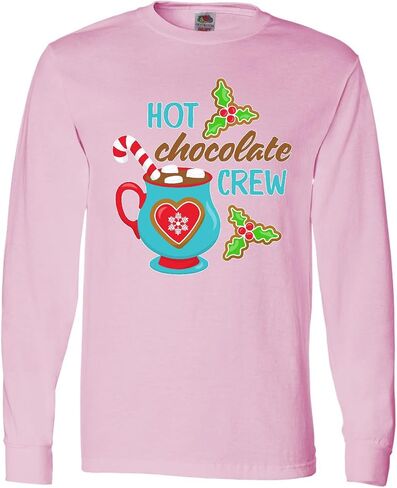 inktastic Hot Chocolate Crew Adult Long Sleeve T-Shirt in Saudi Arabia