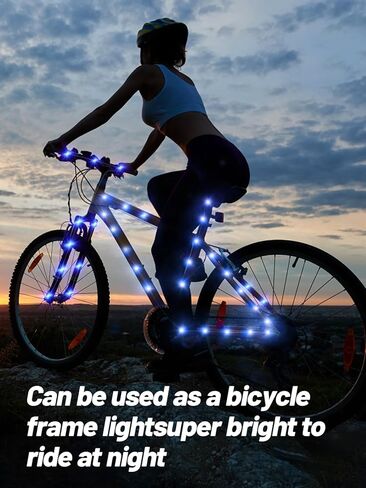 9.8FT Stroller Lights - Durable Baby Stroller Lights for Walking at Night, Make The Stroller Visible, with Cable Ties, LED Lights for Stroller Accessories Bikes, Multicolor in Kuwait