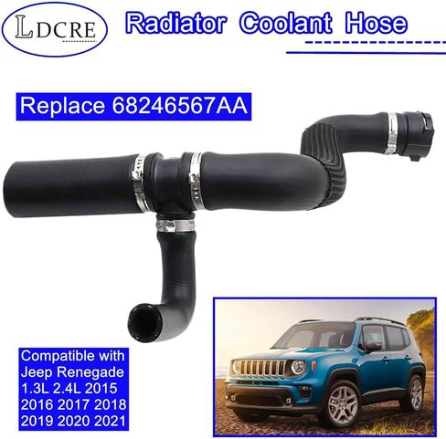 خرطوم تبريد الرادياتير متوافق مع Jeep Renegade 1.3L 2.4L 2015 2016 2017 2018 2019 2020 2021، استبدال أنبوب الرادياتير 68246567AA in Saudi Arabia