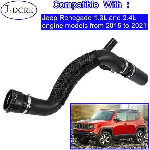 خرطوم تبريد الرادياتير متوافق مع Jeep Renegade 1.3L 2.4L 2015 2016 2017 2018 2019 2020 2021، استبدال أنبوب الرادياتير 68246567AA in Saudi Arabia