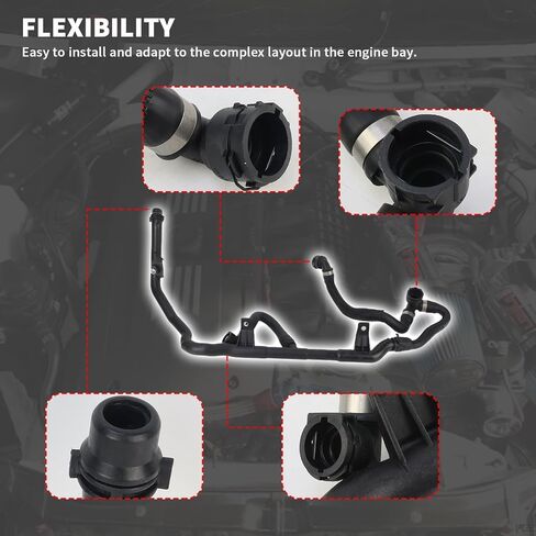17127548224 خرطوم المبرد، مناسب 2005-2013 لسيارة BMW 130i,325i,330i، استبدال #17127524190 V203961 P150149 33391 4010208 TM7118 707118 023083 0011027243 in Kuwait