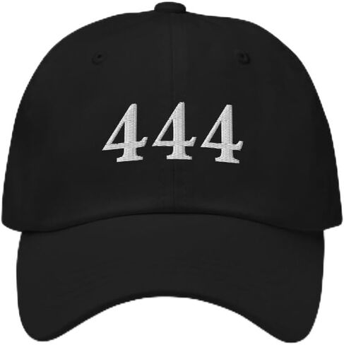 444 قبعة - أرقام الحظ أرقام الملاك الأعداد 444 قبعة أبي مطرزة قابلة للتعديل in Saudi Arabia
