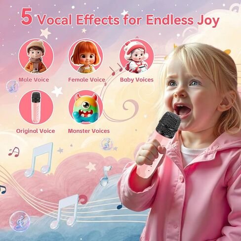 Dinosaurs Mini Karaoke Machine for Kids, Easter Birthday Gifts for 3 4 5 6 7 8 9 10 11 Year Old Boy, Toddler Toys for Boys Ages 3-12, Portable Bluetooth Speaker, Gift for Family Party Housewarming in Kuwait