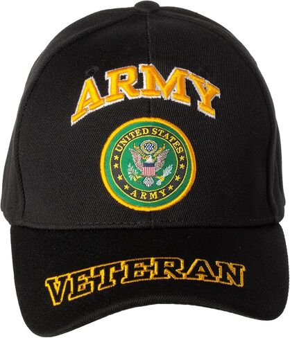 Artisan Owl Officially Licensed US Army Emblem with Veteran Shadow Embroidered Baseball Cap in Saudi Arabia