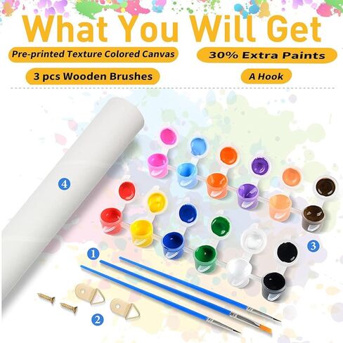 GXGLLPZBY Paint by Number Canvas Kit for Adults- DIY Flying Seagulls Beginner Easy Paint by Number Kits, Ocean Oil Paint by Color Acrylic Painting Home Wall Decor 15.8X19.8inch in Kuwait