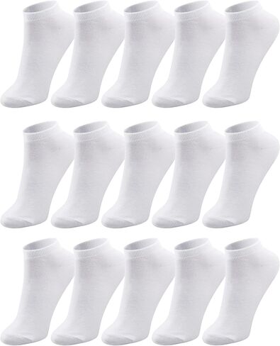 Duufin 15 Pairs Men's Ankle Socks Mens Low Cut Athletic Casual Short Socks for Men 7-9/10-13 in Saudi Arabia