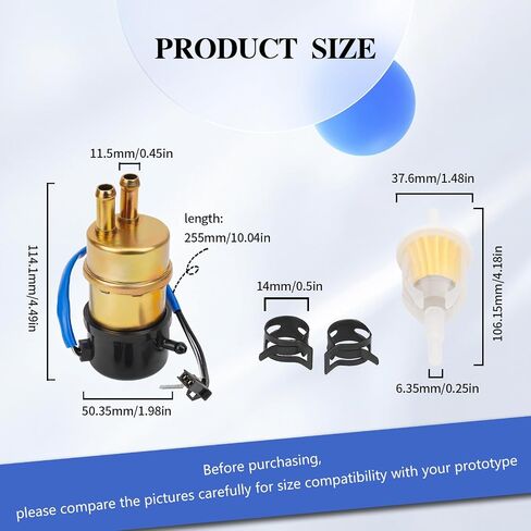 Road Passion 49040-1055 12v Electric Fuel Pump for Suzuki Intruder 700/1400/ Boulevard S50 Cavalcade 1400 GSX1100G Marauder 800 RF600R RF900R V star 650 XVS650 XV1000 XVS1100 Virago XV535 1000 in Saudi Arabia