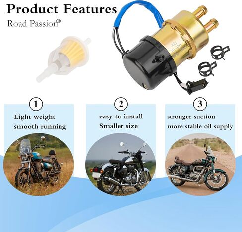 Road Passion 49040-1055 12v Electric Fuel Pump for Suzuki Intruder 700/1400/ Boulevard S50 Cavalcade 1400 GSX1100G Marauder 800 RF600R RF900R V star 650 XVS650 XV1000 XVS1100 Virago XV535 1000 in Saudi Arabia