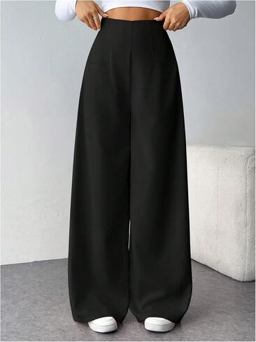 GORGLITTER Women's Wide Leg Dress Pants High Waisted Business Casual Trousers Dressy Work Office Pants in Saudi Arabia