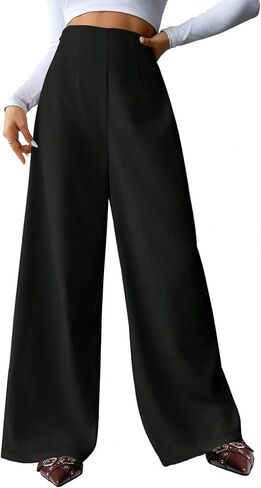 GORGLITTER Women's Wide Leg Dress Pants High Waisted Business Casual Trousers Dressy Work Office Pants in Saudi Arabia