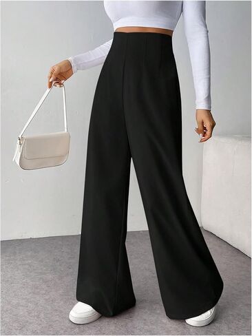 GORGLITTER Women's Wide Leg Dress Pants High Waisted Business Casual Trousers Dressy Work Office Pants in Saudi Arabia