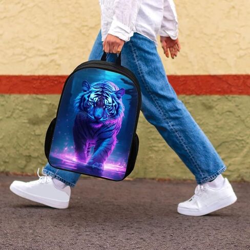Cumagical Kids Backpack Fashion Purple Tiger Print for Boys Girls Lightweight Daypack in Saudi Arabia