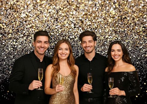 Dudaacvt 7x5FT Black and Gold Backdrop Gold Backdrop Glitter Backdrop Gold Spots Bokeh Backdrop Black and Gold Backdrop New Yeary Parties Backdrop in Kuwait