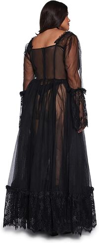 Dolls Kill Dance with Death Maxi Dress by Widow - Sheer Mesh Dress Perfect for Whimsy Goth Fashion in Saudi Arabia