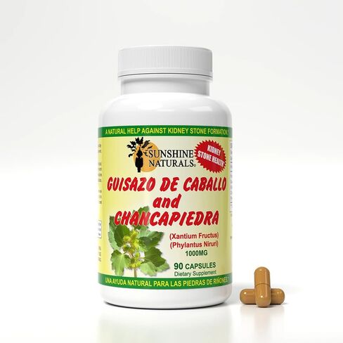 Sunshine Naturals Guisazo & Chancapiedra Herbal Blend, Natural Dietary Supplement for Wellness Support, 90 Capsules in Saudi Arabia