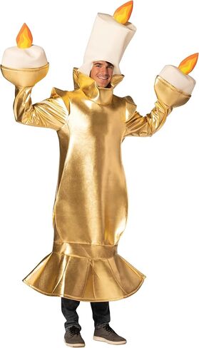Rasta Imposta Candelabra Costume Candlelit Candle Womens Mens Play Dress Up Party Cosplay Costumes, Adult One Size in Saudi Arabia