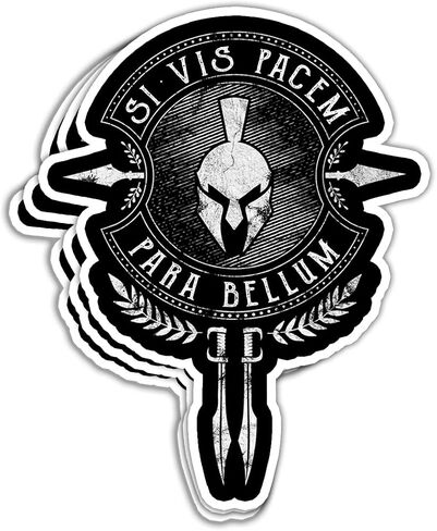 (3in - 3Pcs) Si Vis Pacem para Bellum Sticker - If You Want Peace Prepare for War Latin Quote - Latino Latinas Gift Decoration for Helmet Bumper in Saudi Arabia